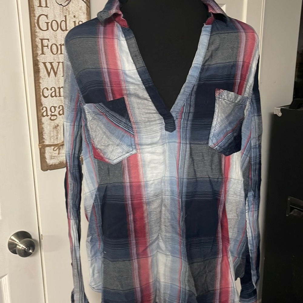 Plaid large top!
